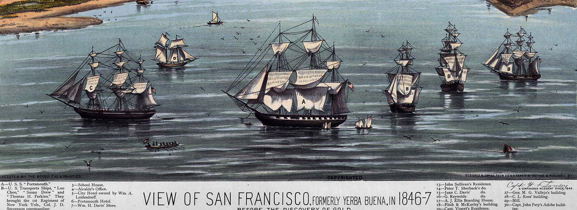 old san francisco drawing